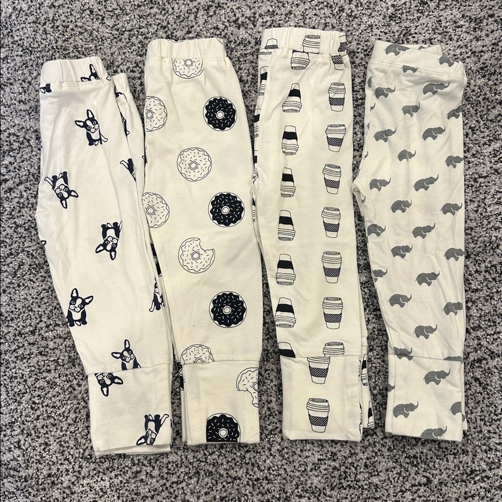 Monica and Andy Set of Four Printed Baby Leggings